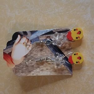 Kawaii chicken earrings jy23